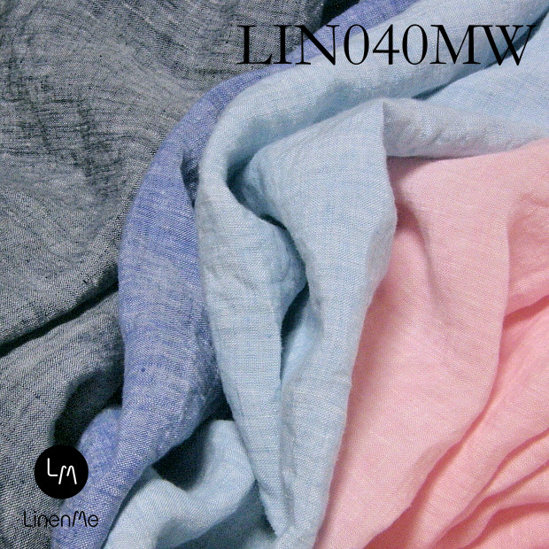 リネンミーブランド洋服専用生地 LIN040 メランジ織り リネン100% リトアニア製