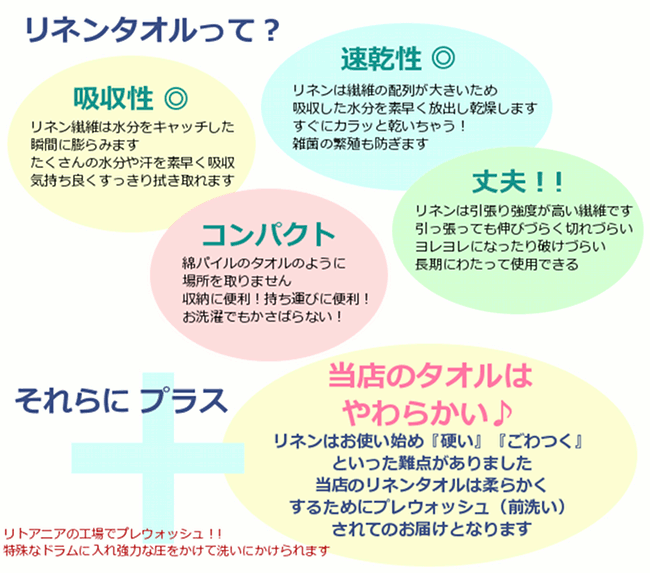 リネンタオルの特徴