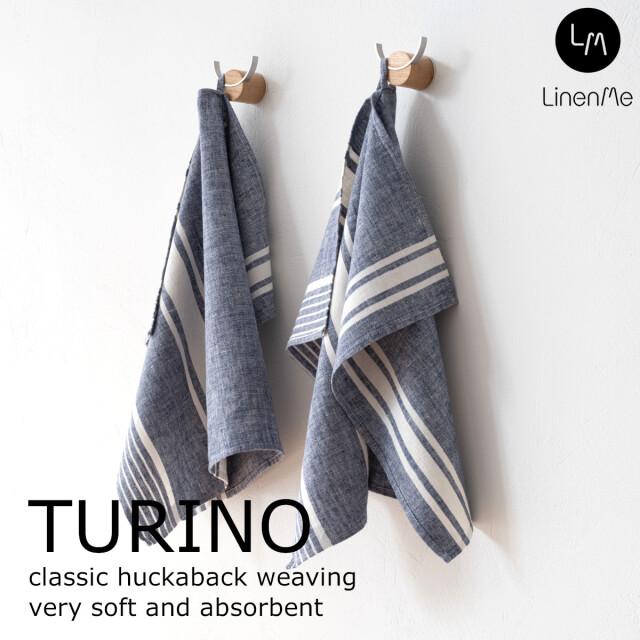 リネンミー LinenMe リネン ハンドタオル トリノ インディゴ キッチン